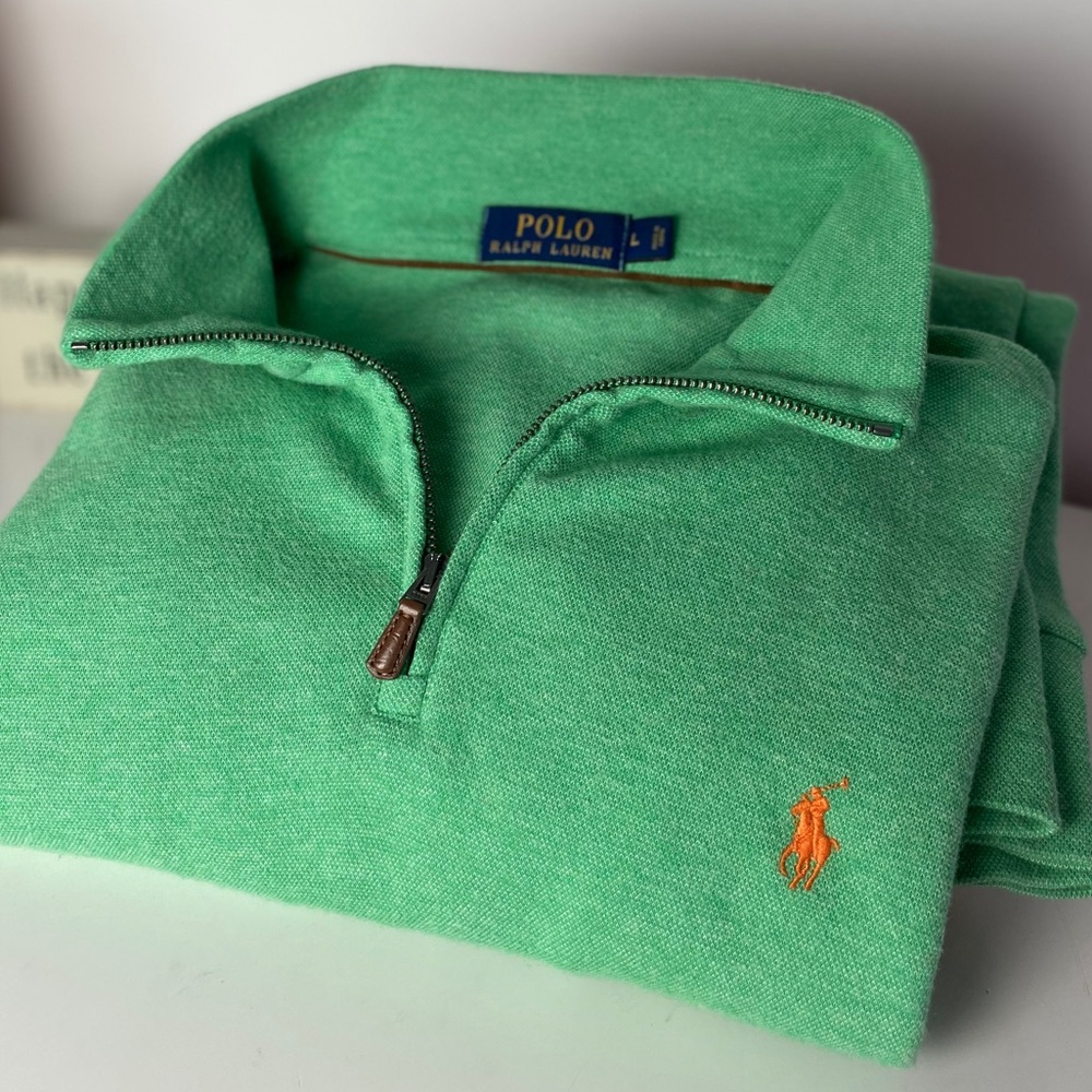 Green Polo QuarterZip